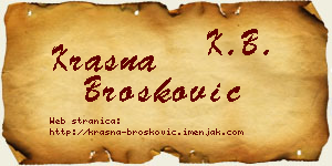 Krasna Brošković vizit kartica